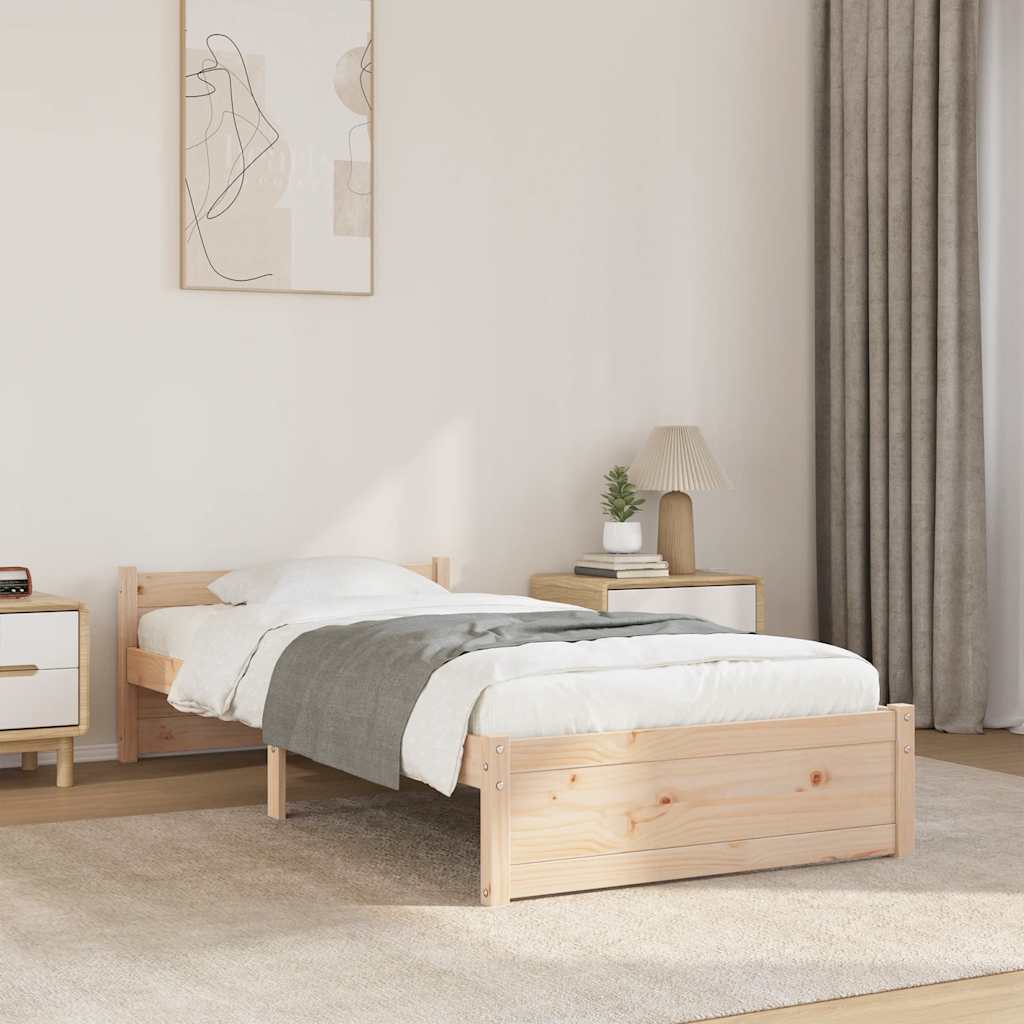 Estrutura cama pequena solteiro 75x190 cm madeira maciça