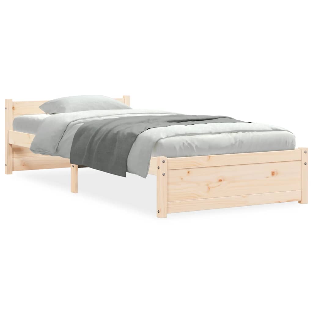 Estrutura cama pequena solteiro 75x190 cm madeira maciça