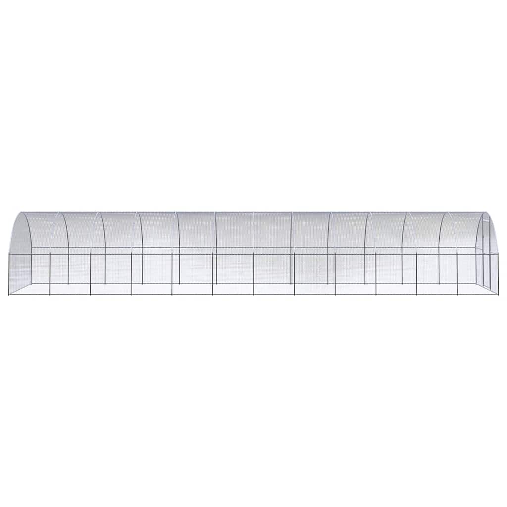 Galinheiro de exterior 3x12x2 m aço galvanizado