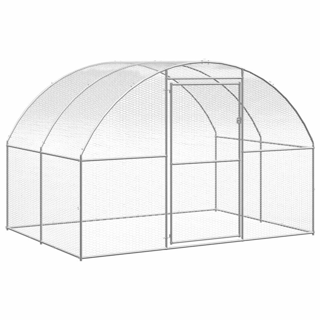 Galinheiro de exterior 3x12x2 m aço galvanizado