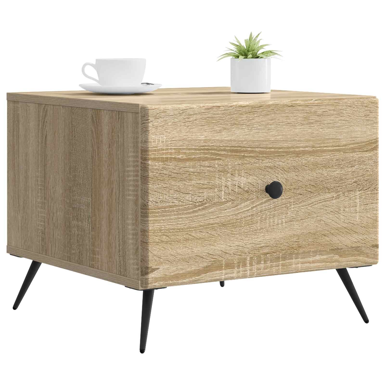 Mesa de centro com gaveta carvalho sonoma 49 x 50 x 40 cm