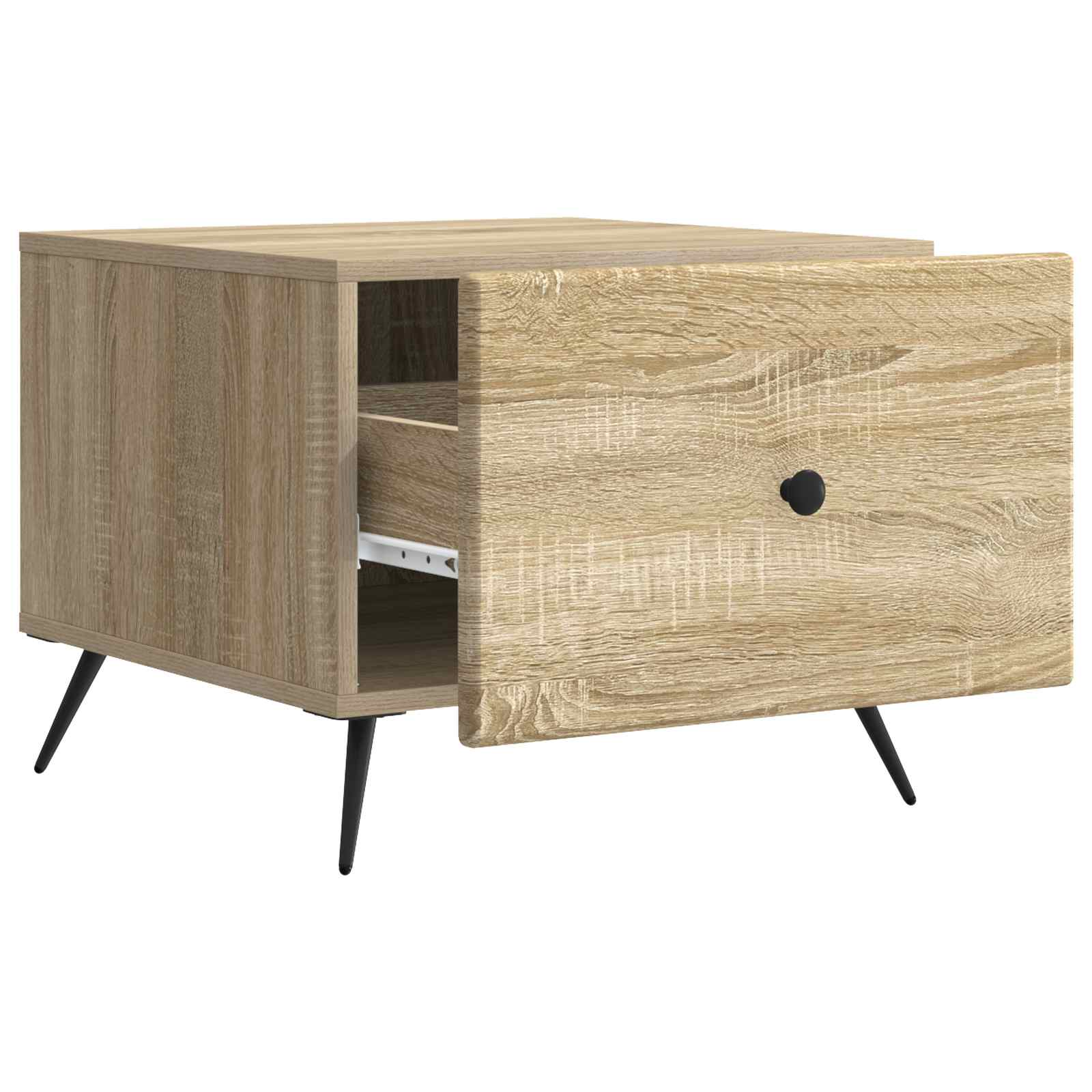 Mesa de centro com gaveta carvalho sonoma 49 x 50 x 40 cm