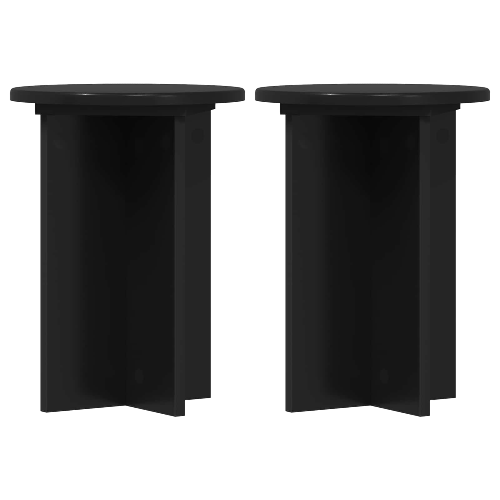 Suporte para plantas 2 unid. preto ø29,5 x 40 cm
