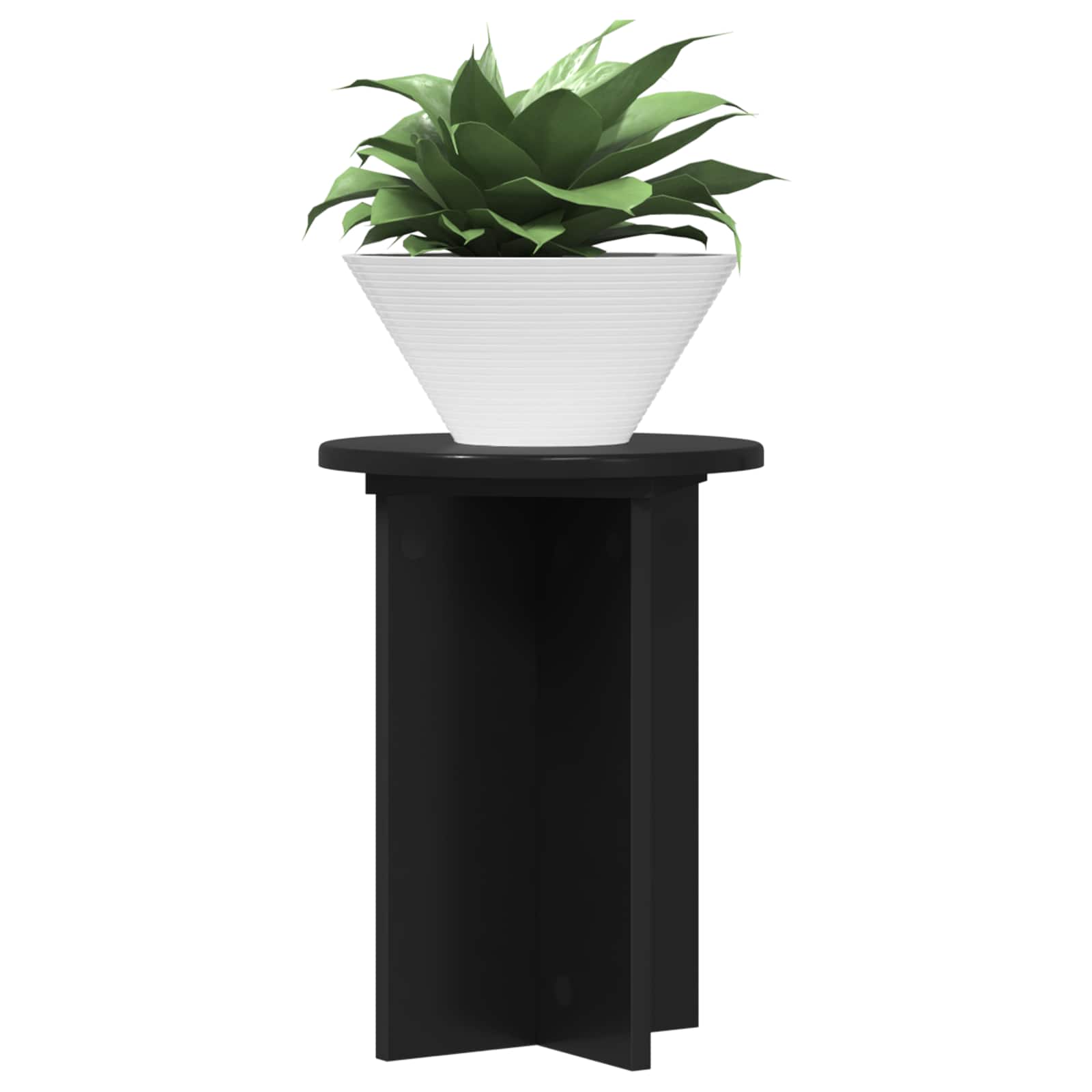 Suporte para plantas 2 unid. preto ø29,5 x 40 cm