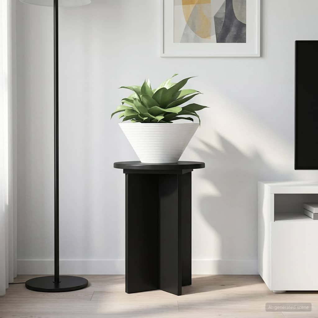Suporte para plantas 2 unid. preto ø29,5 x 40 cm
