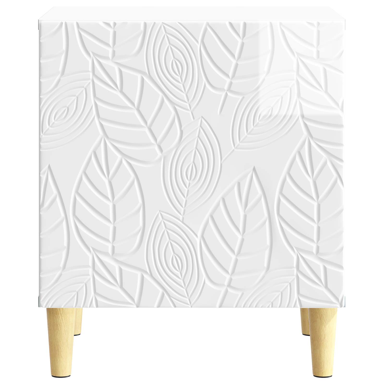 Mesa-de-cabeceira branco brilhante 43 x 34,5 x 50 cm