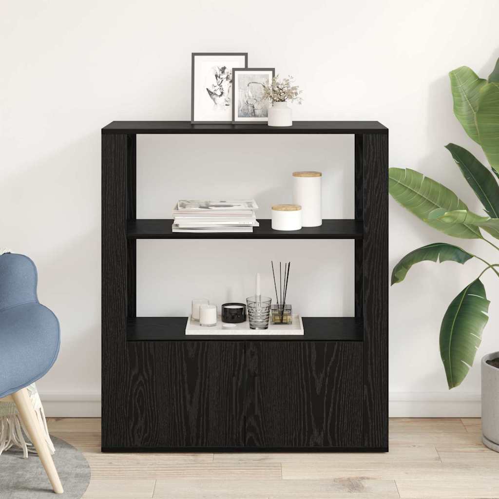 Buffet carvalho preto 30 x 80 x 90 cm derivados de madeira