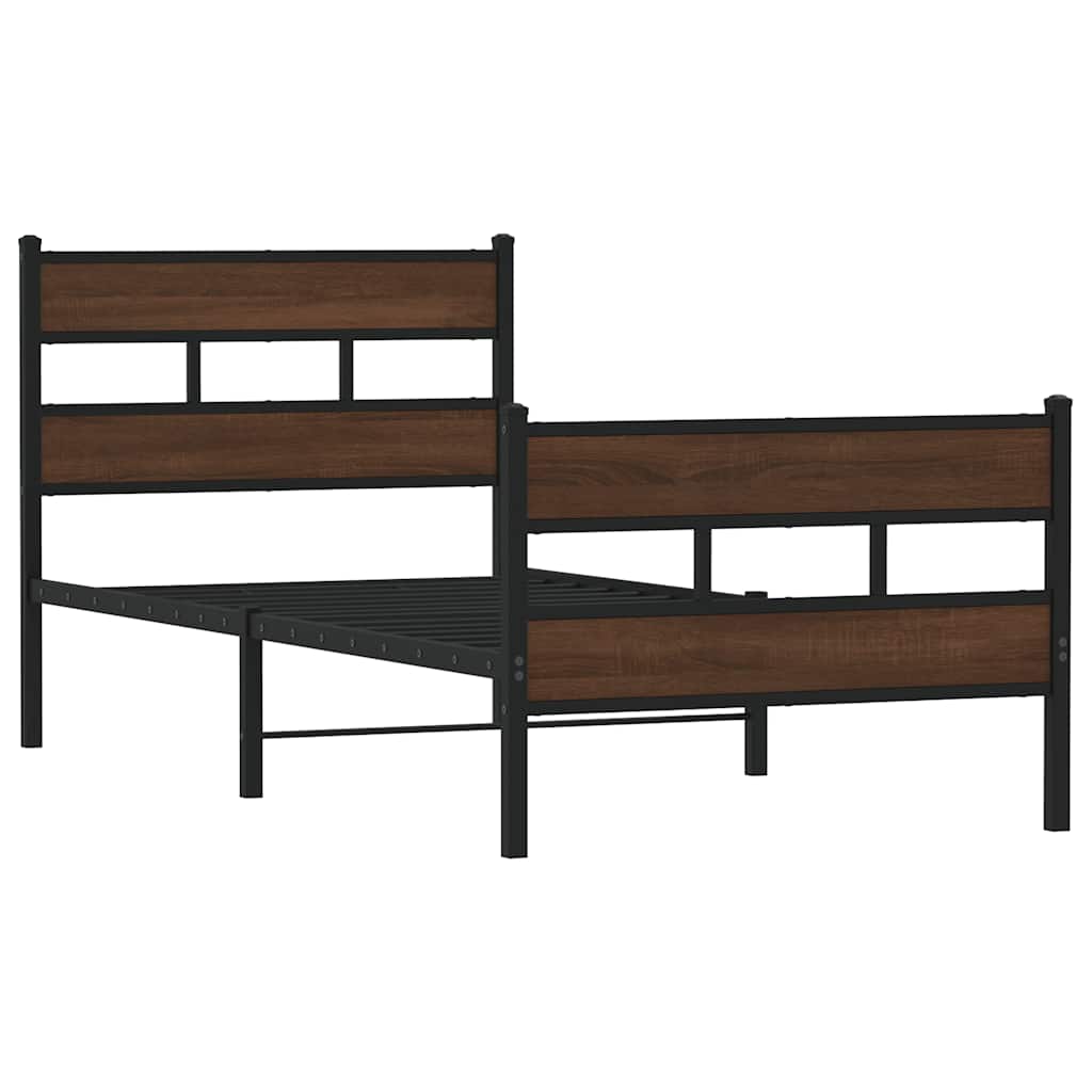 Cama sem colchão com cabeceira e pés 100x190 cm