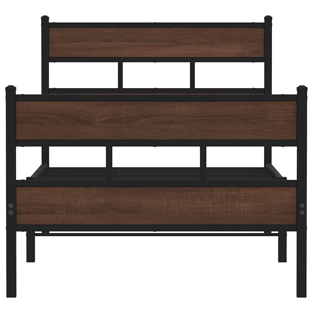 Cama sem colchão com cabeceira e pés 100x190 cm