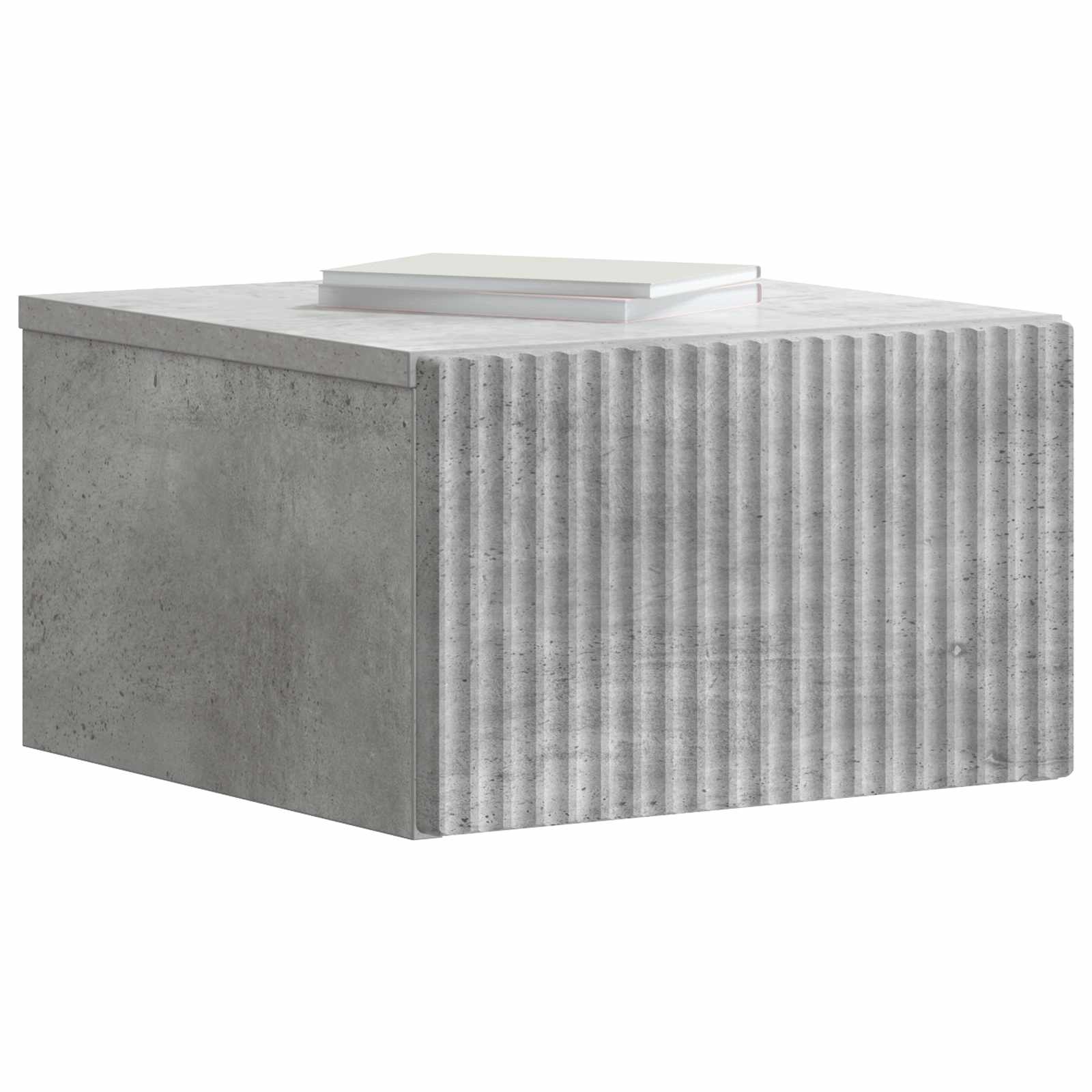 Gabinete de canto montado na parede 2 unid. cinzento cimento