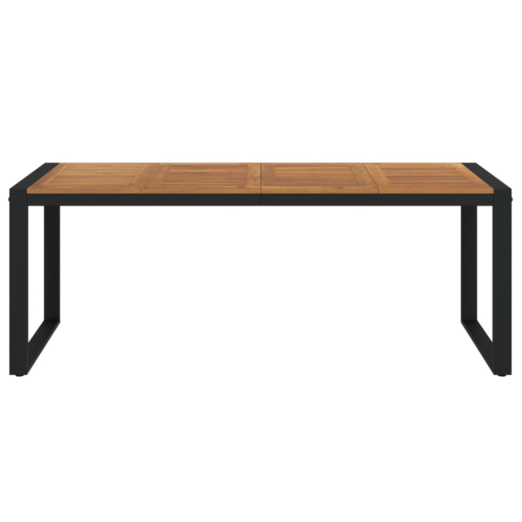 Mesa jardim c/ pernas em forma de u 200x90x75 cm acácia maciça