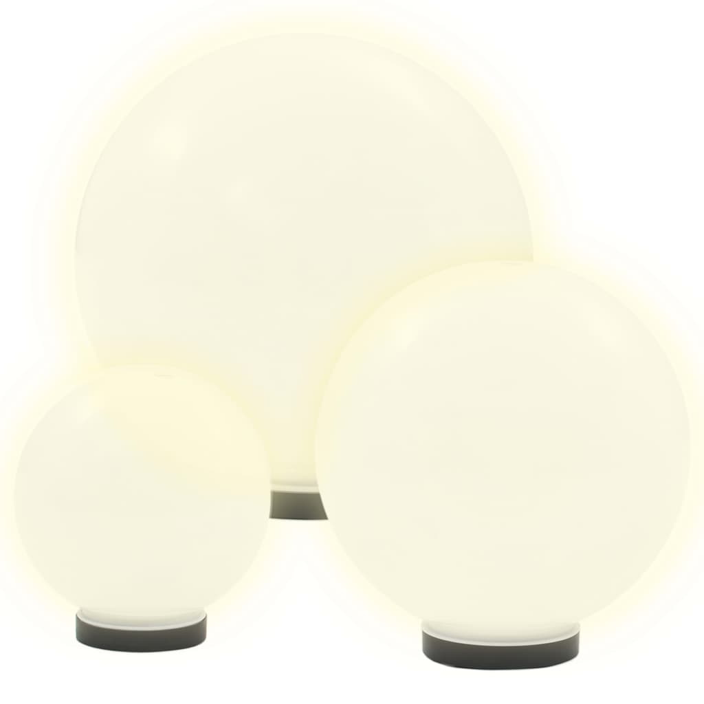 6 Pcs conjunto de candeeiros esféricos LED 20/30/40 cm pmma