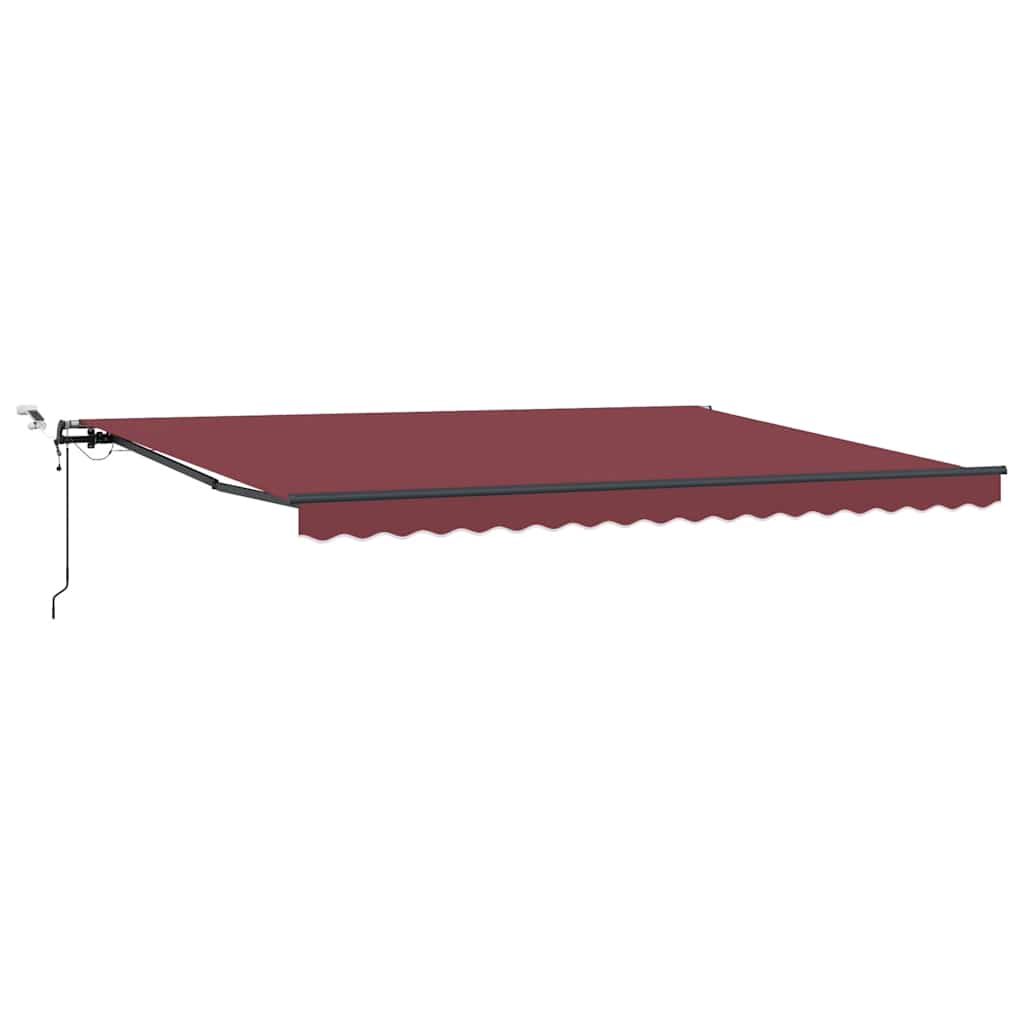Toldo retrátil automático com luzes LED 450x300 cm castanho