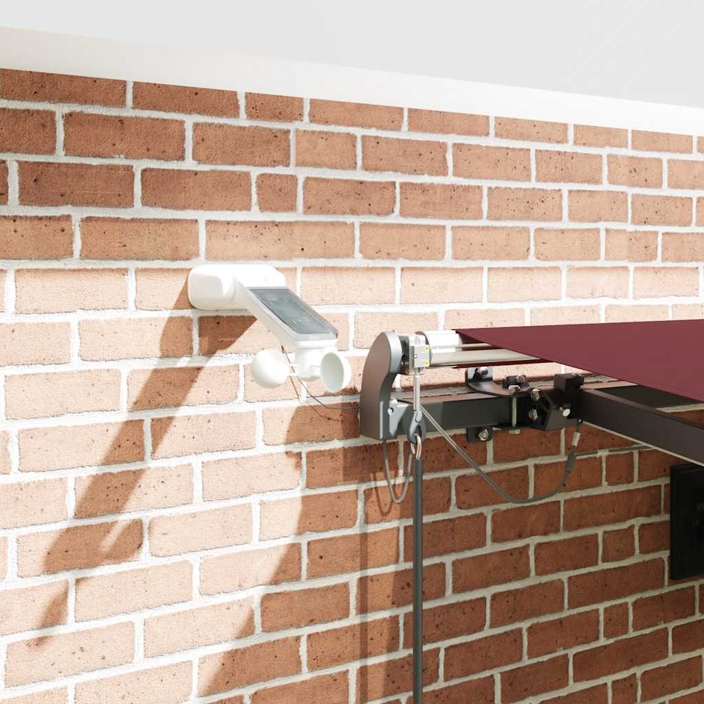 Toldo retrátil automático com luzes LED 450x300 cm castanho