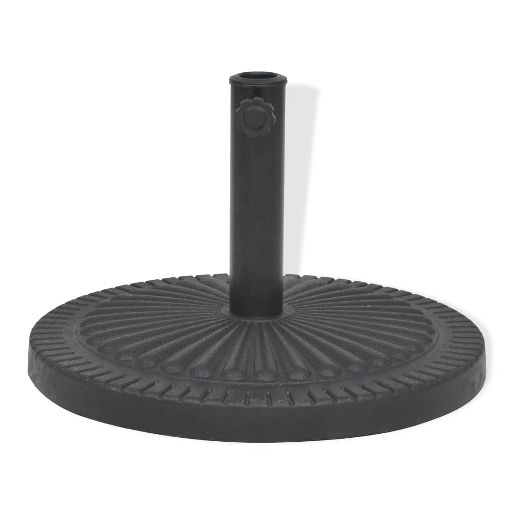Base para guarda-sol em resina redondo preto 14 kg