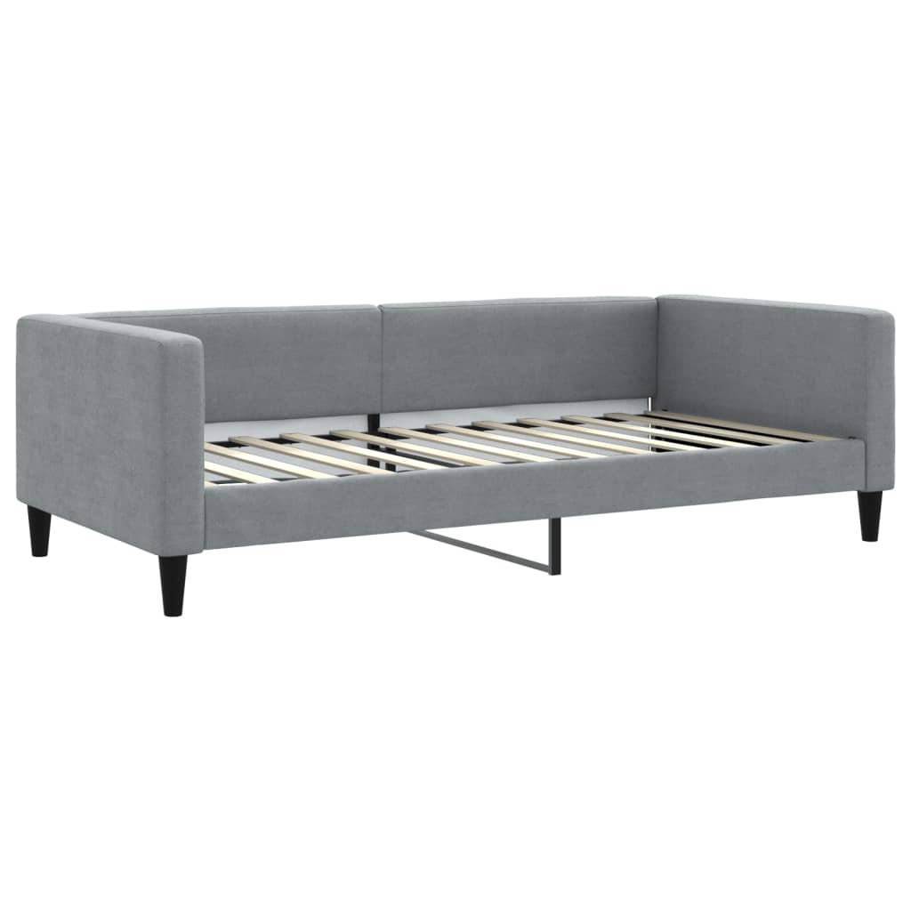Sofá-cama c/ gavetão e colchões 100x200cm tecido cinzento-claro