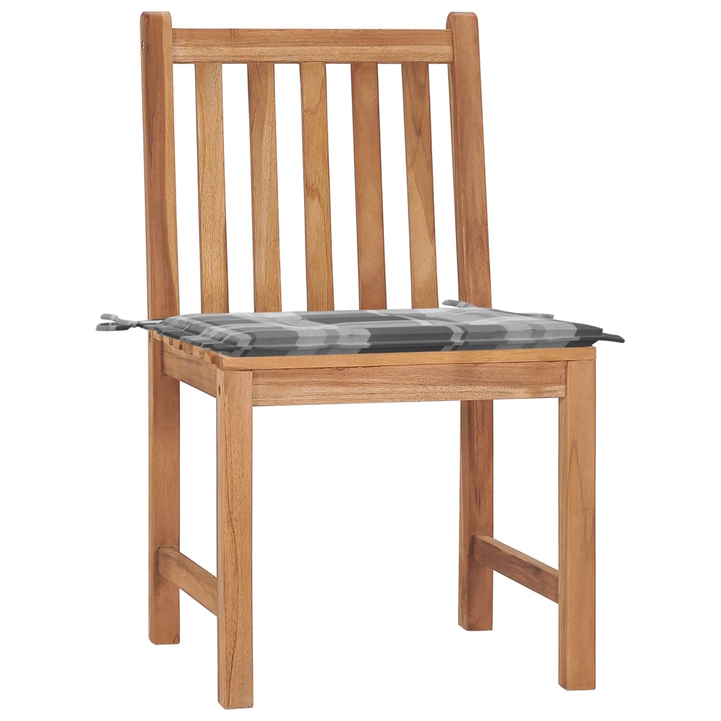 Cadeiras de jardim c/ almofadões 2 pcs madeira de teca maciça