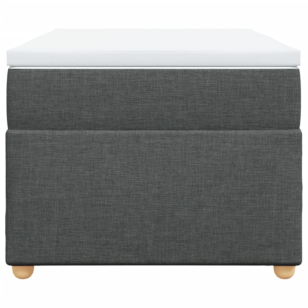 Cama com molas/colchão 80x200 cm tecido cinzento-escuro
