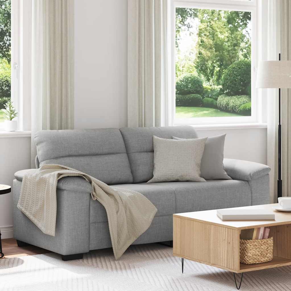 Sofá de 2 lugares, cinza nuvem, 180x81x84 cm, tecido