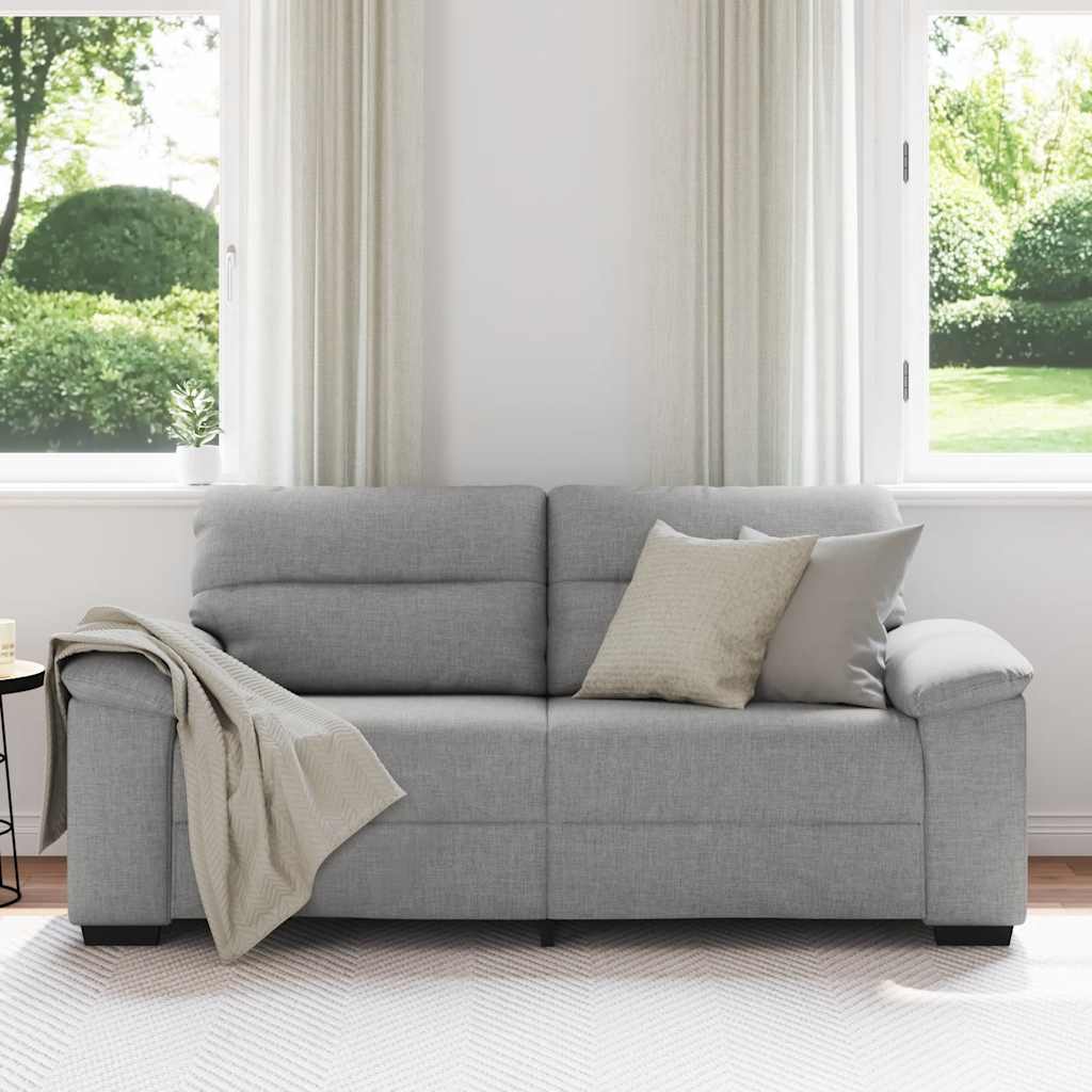 Sofá de 2 lugares, cinza nuvem, 180x81x84 cm, tecido