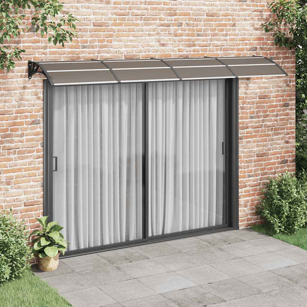 Cobertura de porta preta 350x100 cm policarbonato