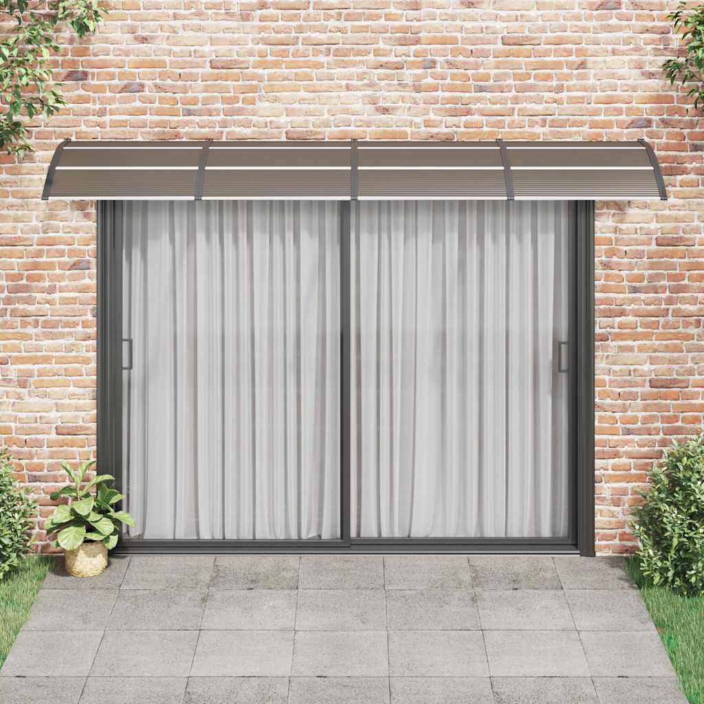 Cobertura de porta preta 350x100 cm policarbonato