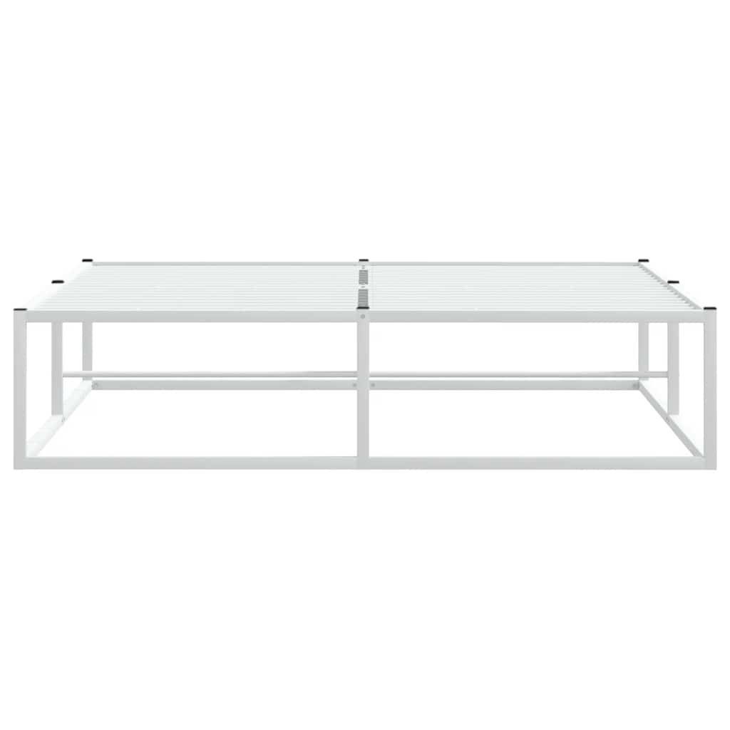 Estrutura de cama sem colchão branco 140x200 cm metal