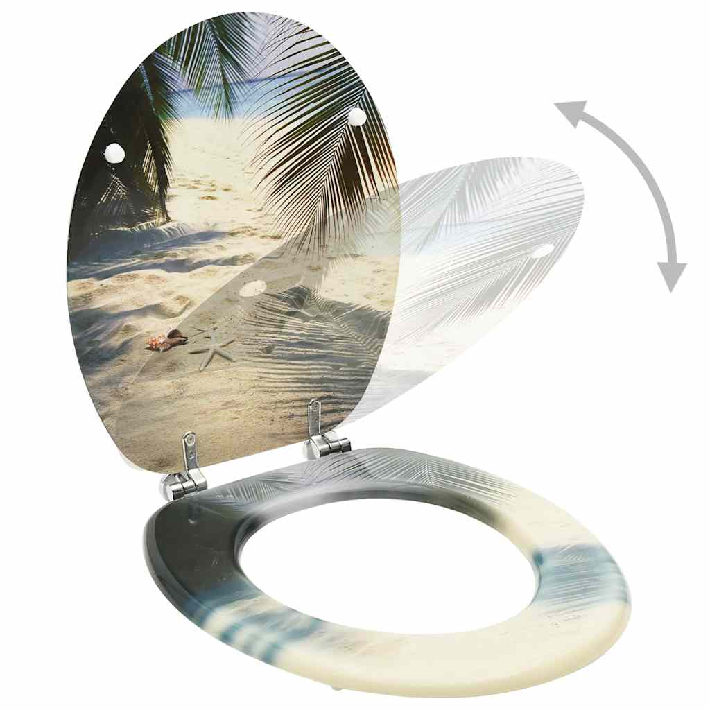 Assento de sanita com tampa MDF design praia
