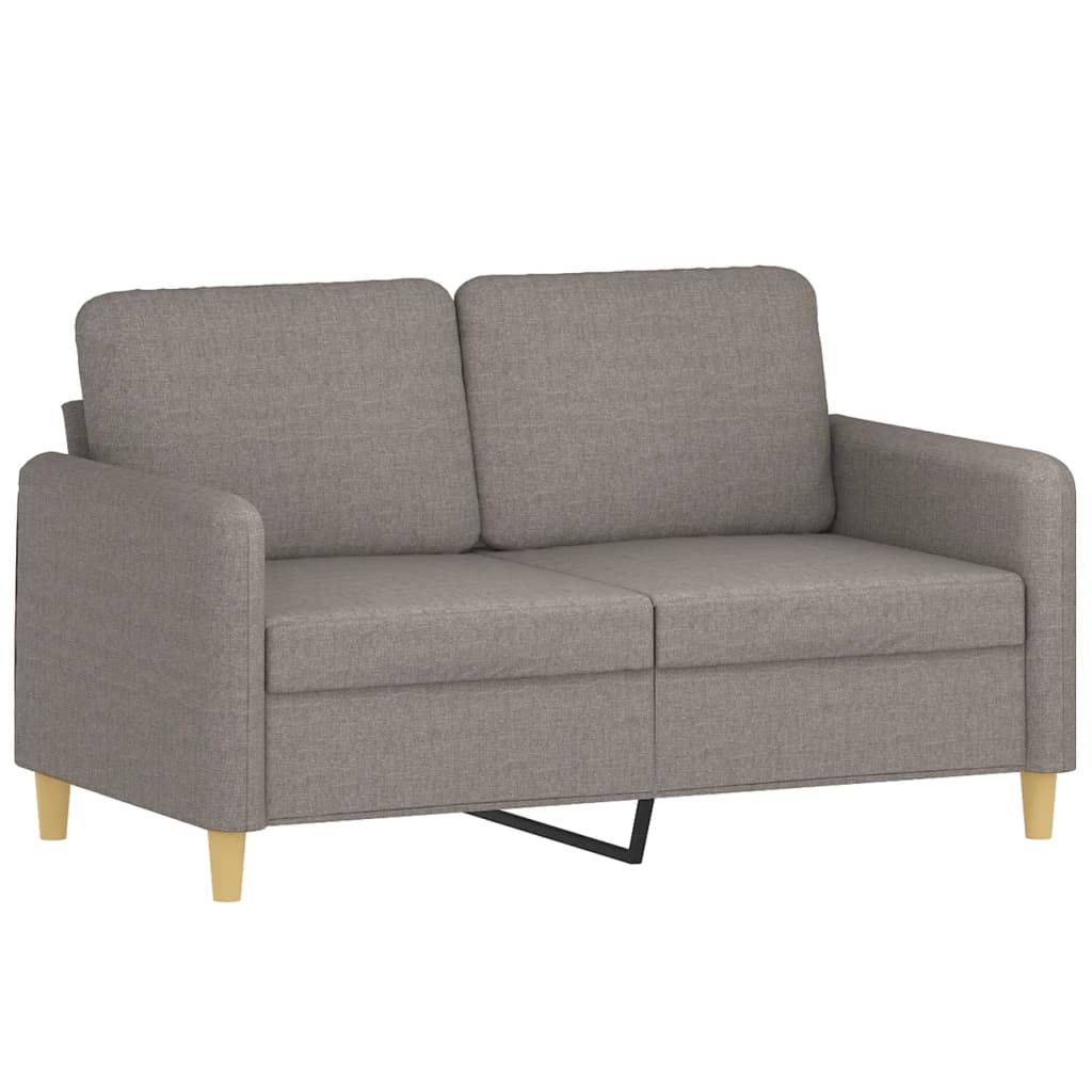 2 Pcs conjunto de sofás com almofadões tecido cinza-acastanhado