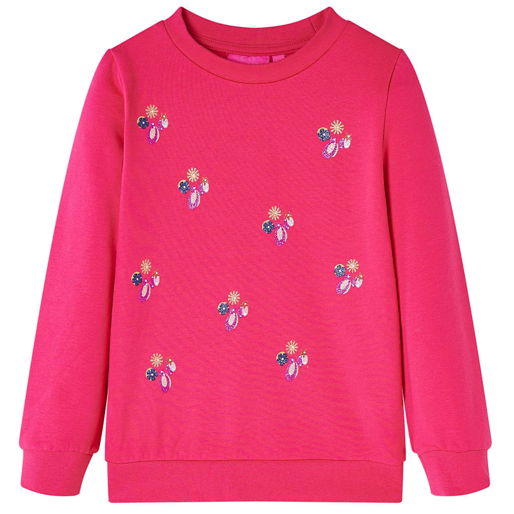 Sweatshirt para criança rosa-brilhante 92