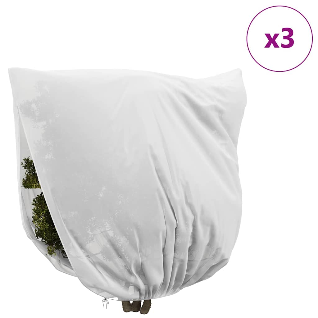 Capas de fleece para proteção contra geada 3 unid. branco
