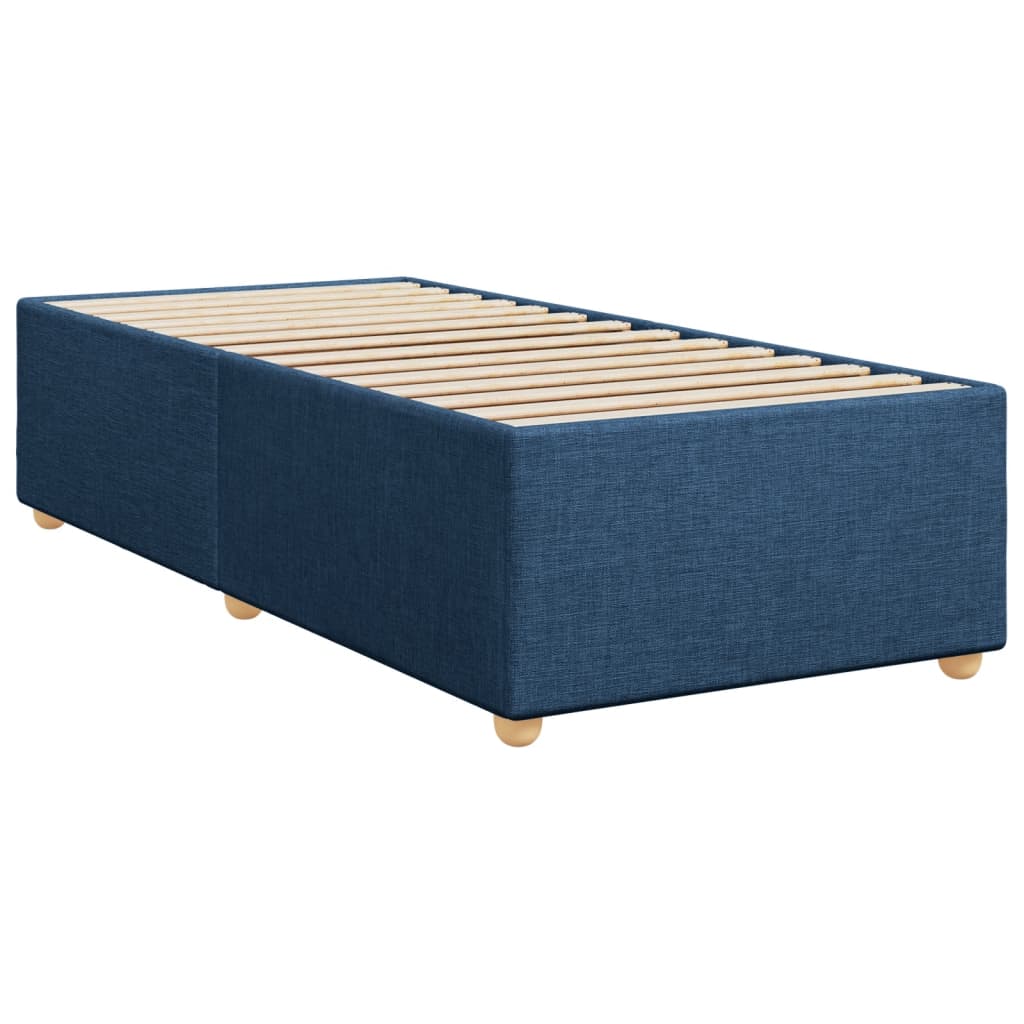 Estrutura de cama sem colchão 90x200 cm tecido azul