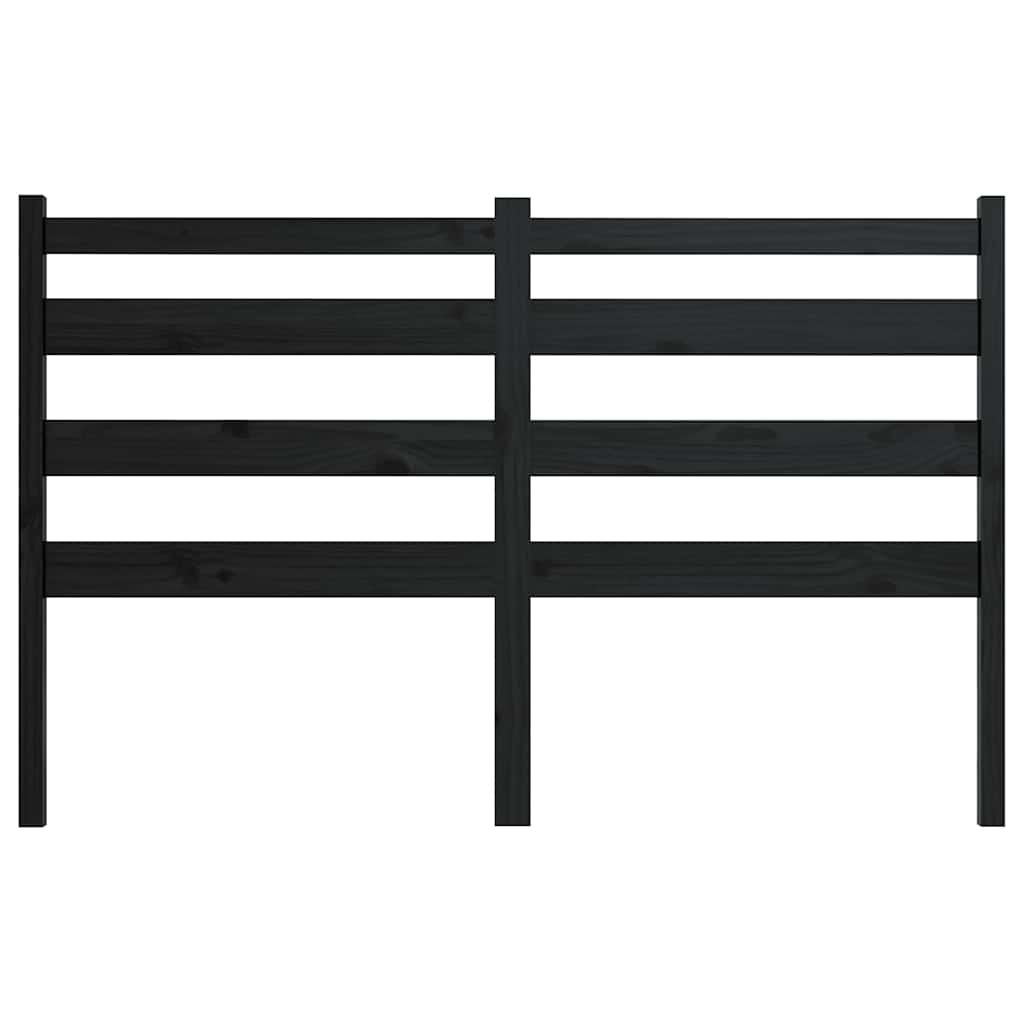 Cabeceira de cama 186x4x100 cm pinho maciço preto