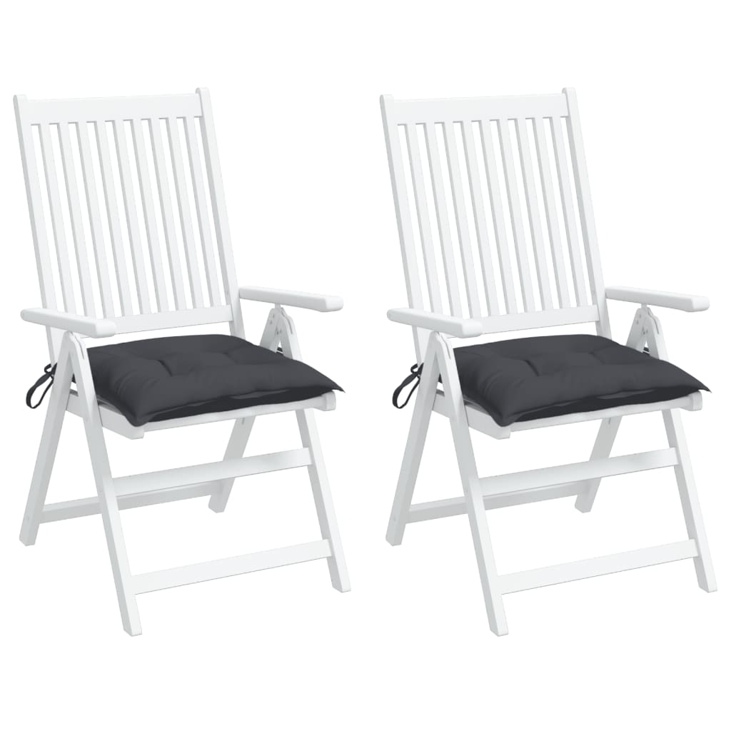 Almofadões de cadeira 2 pcs 40x40x7 cm tecido oxford antracite