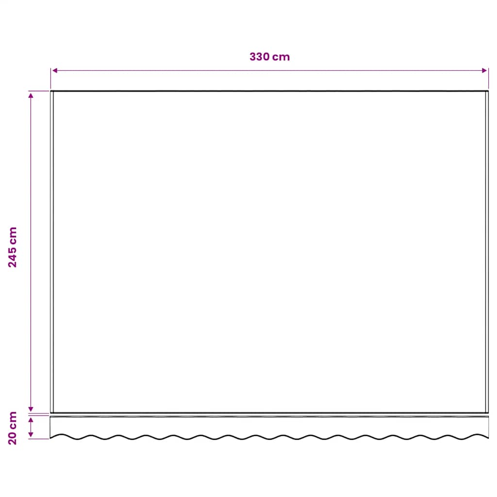 Tecido de substituição para toldo creme 350x250 cm poliéster