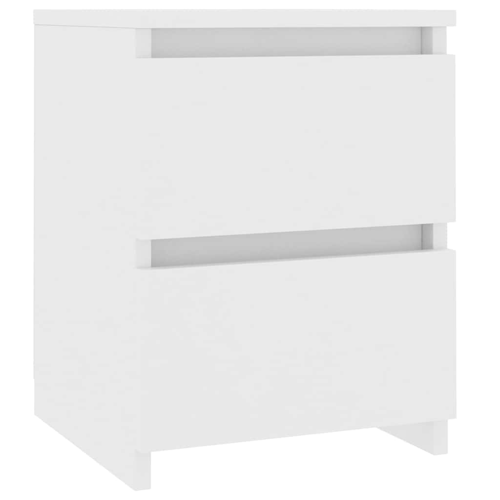 Mesas de cabeceira 2 pcs 30x30x40 cm contraplacado branco