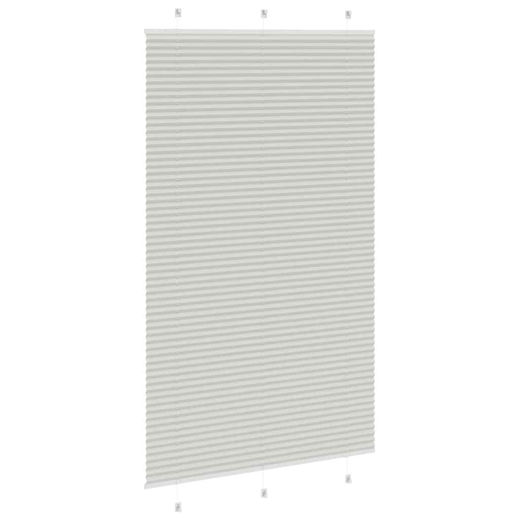 Plissado cego cinzento luz 120x200 cm largura tecido 119,4cm