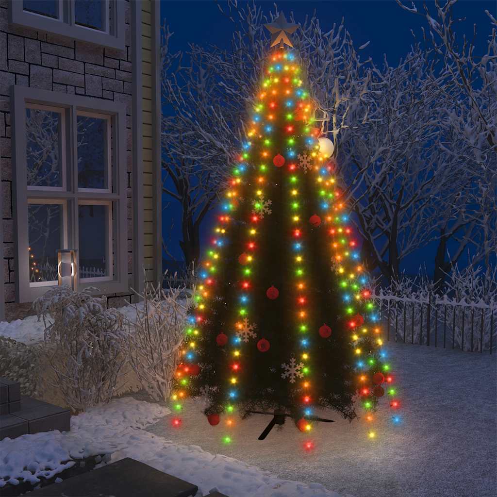 Cordão de luzes árvore de natal 250 luzes LED 250 cm colorido