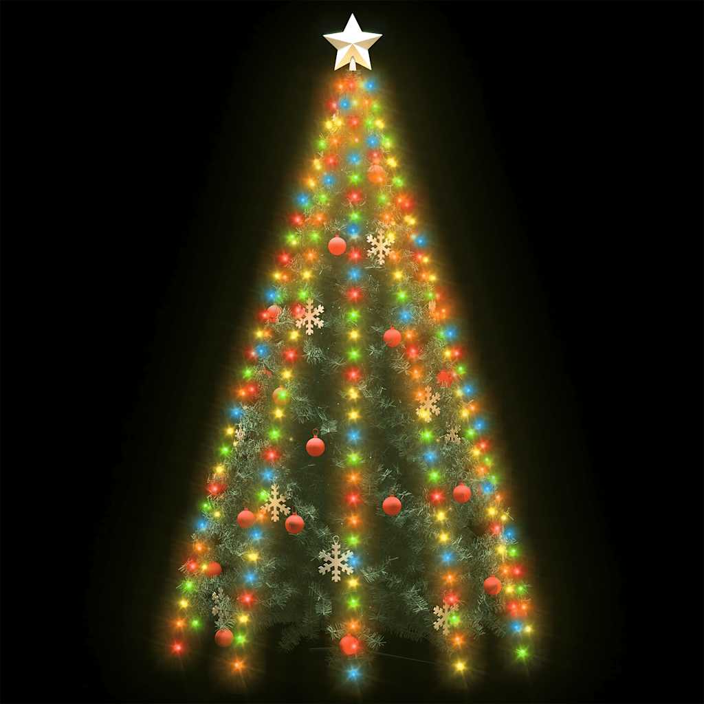 Cordão de luzes árvore de natal 250 luzes LED 250 cm colorido