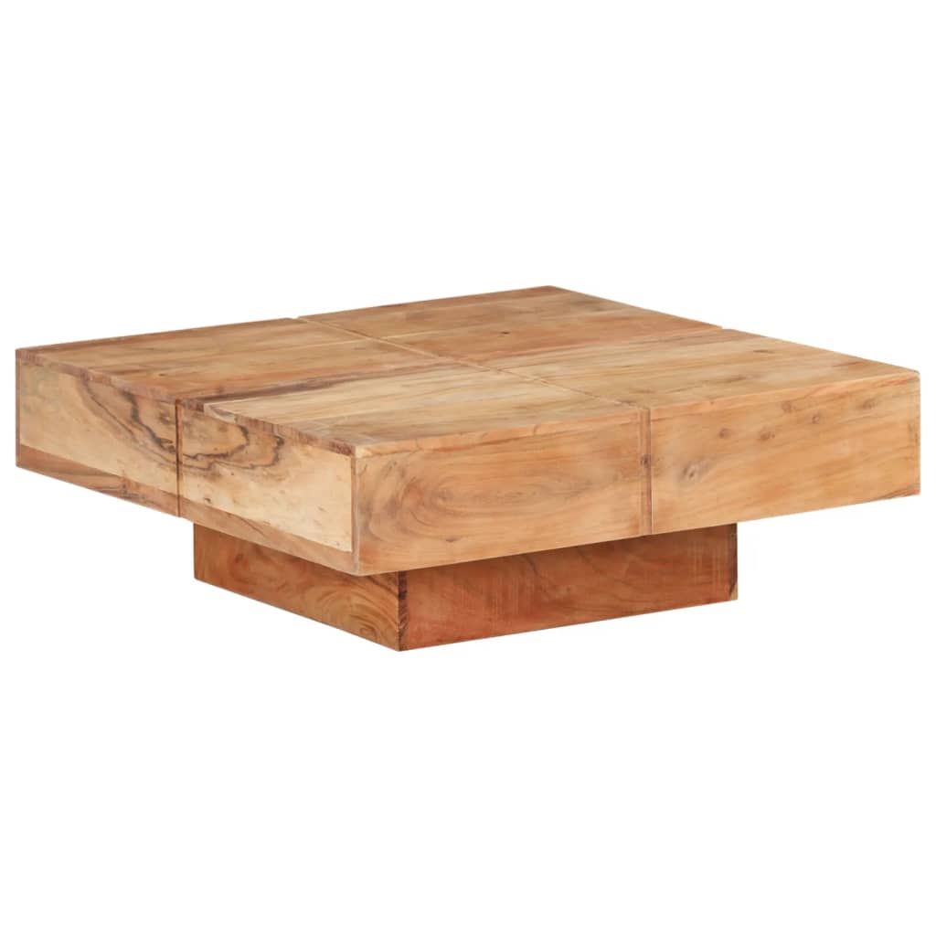 Mesa de centro 80x80x28 cm madeira de acácia maciça