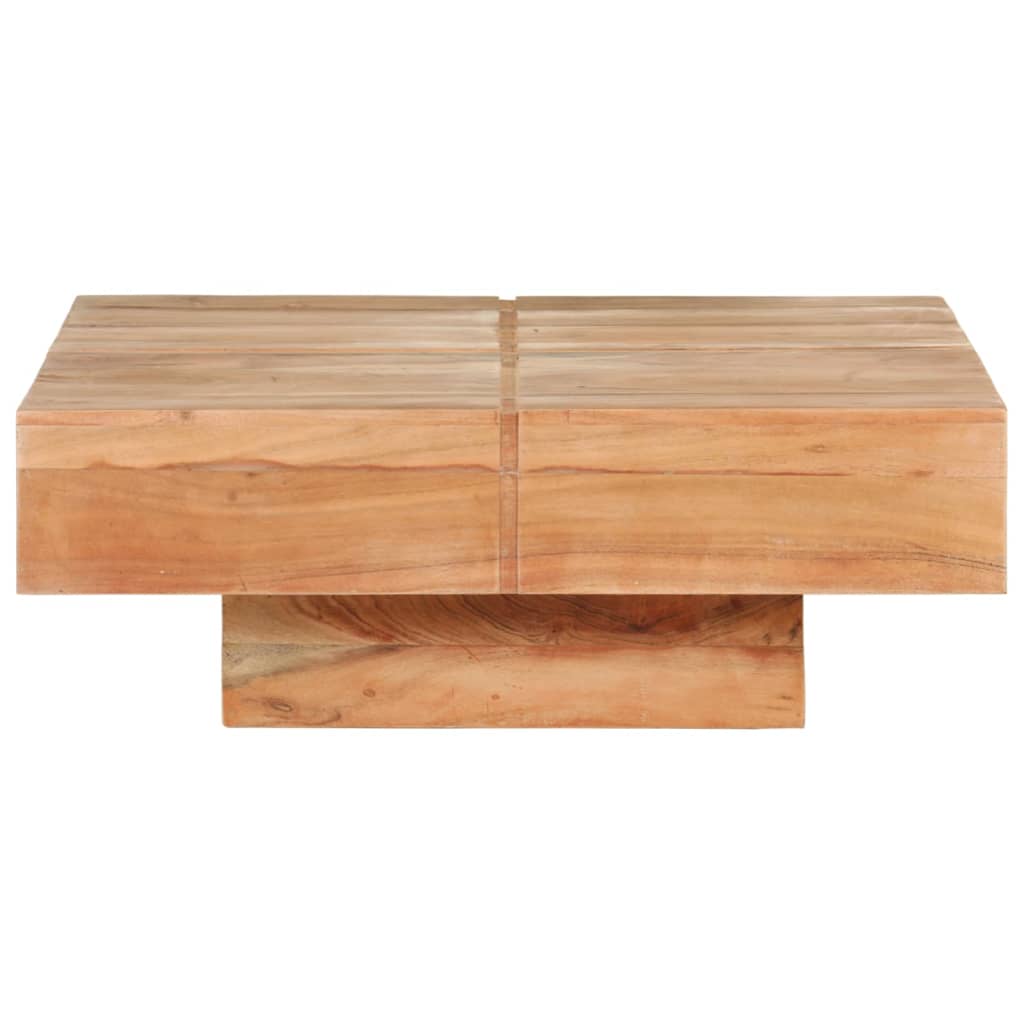Mesa de centro 80x80x28 cm madeira de acácia maciça