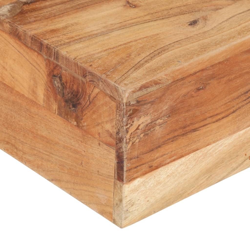 Mesa de centro 80x80x28 cm madeira de acácia maciça