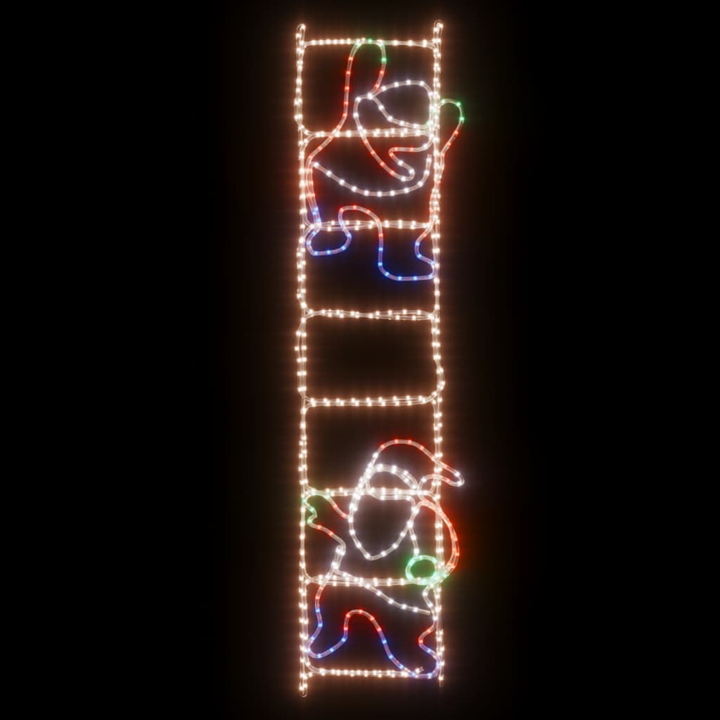 Pai natal a subir uma escada 552 luzes LED 50x200 cm