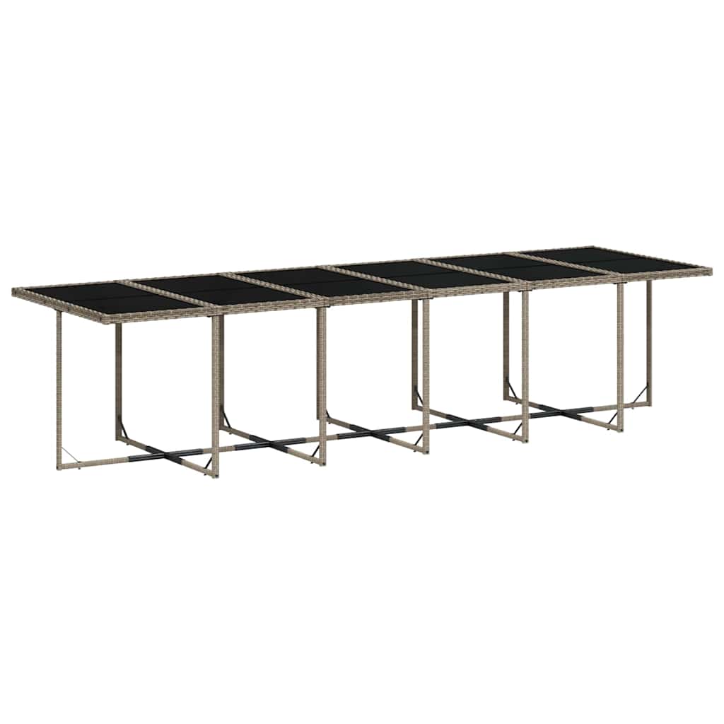 17 Pcs conj. de jantar p/ jardim c/ almofadões vime PE cinzento
