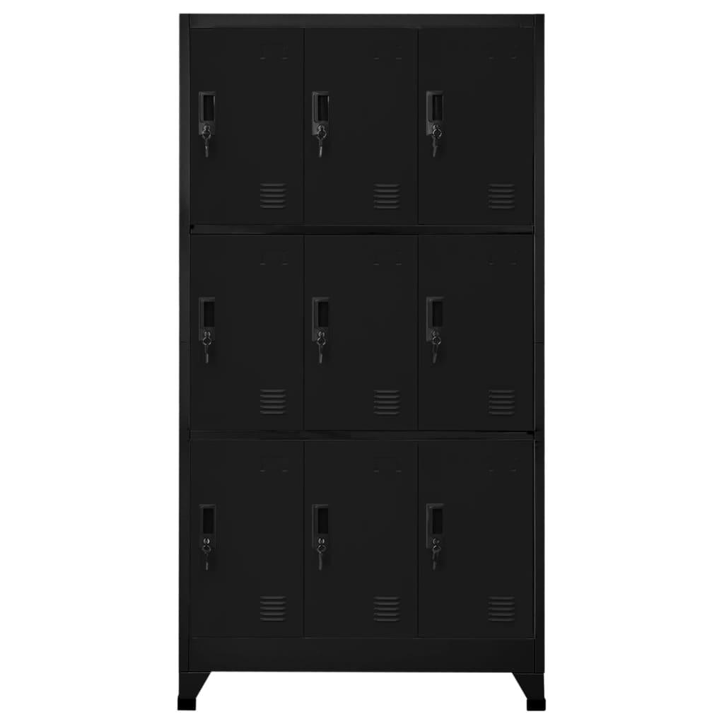 Cacifo aço 90x45x180 cm preto