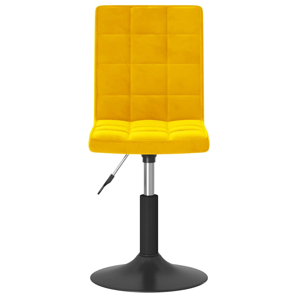 Cadeiras de jantar giratórias 2 pcs veludo amarelo mostarda