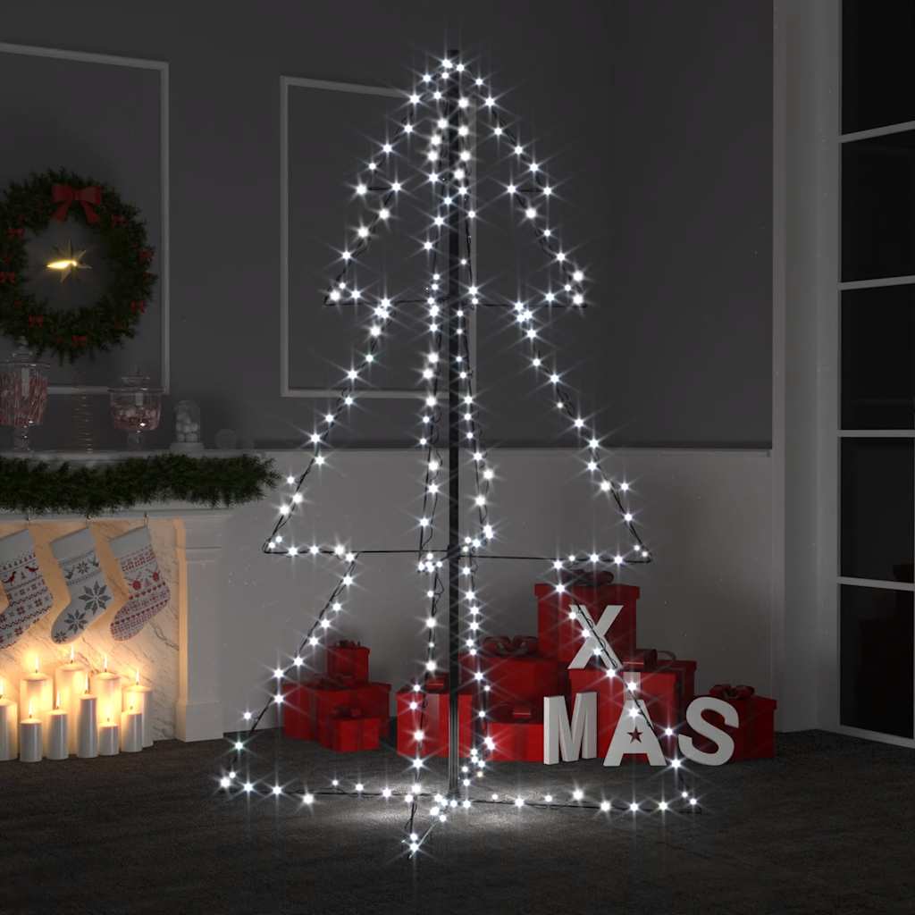 Árvore de natal em cone 200 leds 98x150 cm interior e exterior