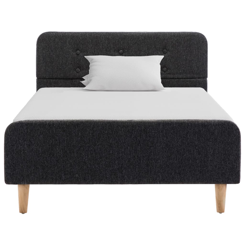 Estrutura de cama 100x200 cm serapilheira cinzento-escuro