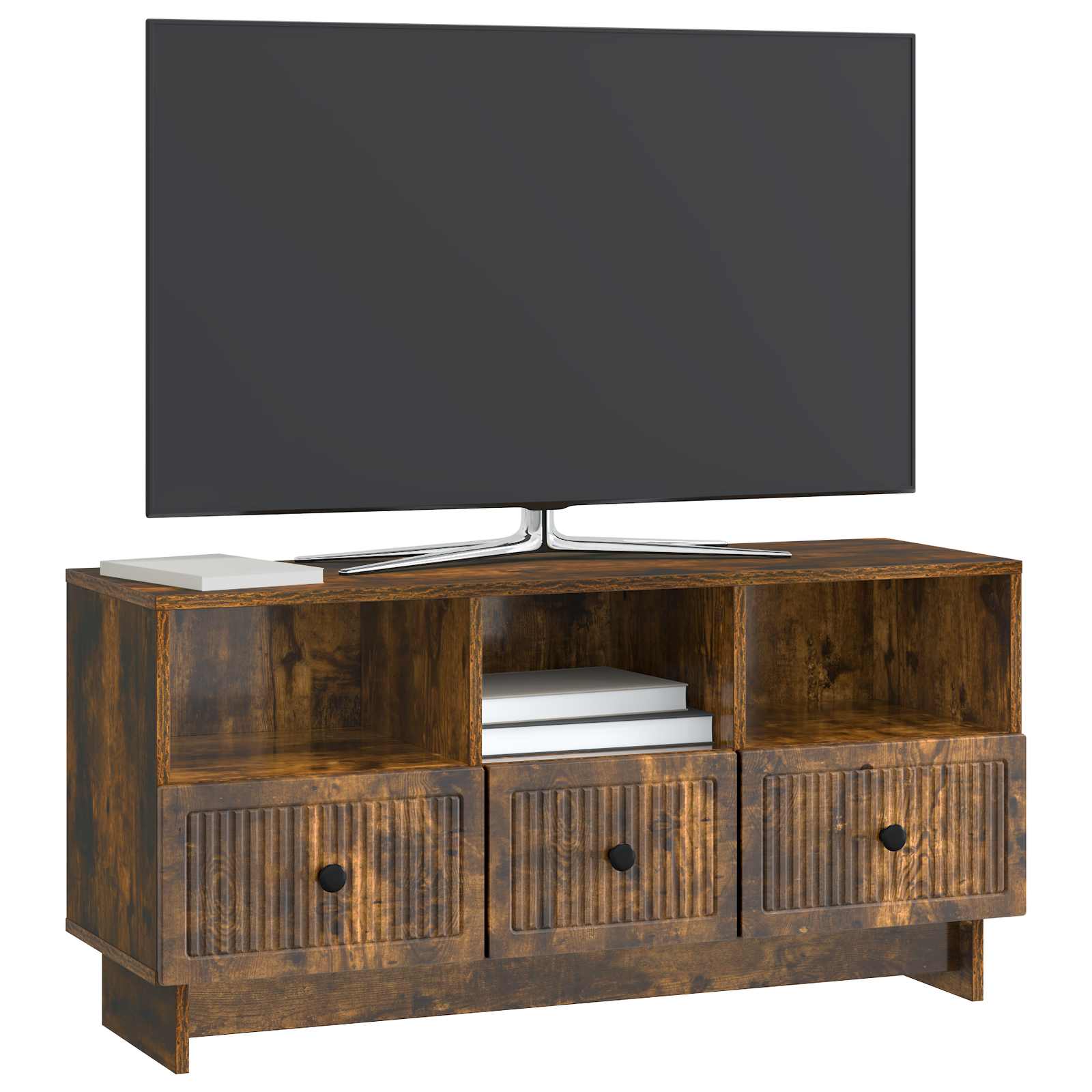 Gabinete para TV com gaveta carvalho fumado 102 x 34,5 x 50 cm