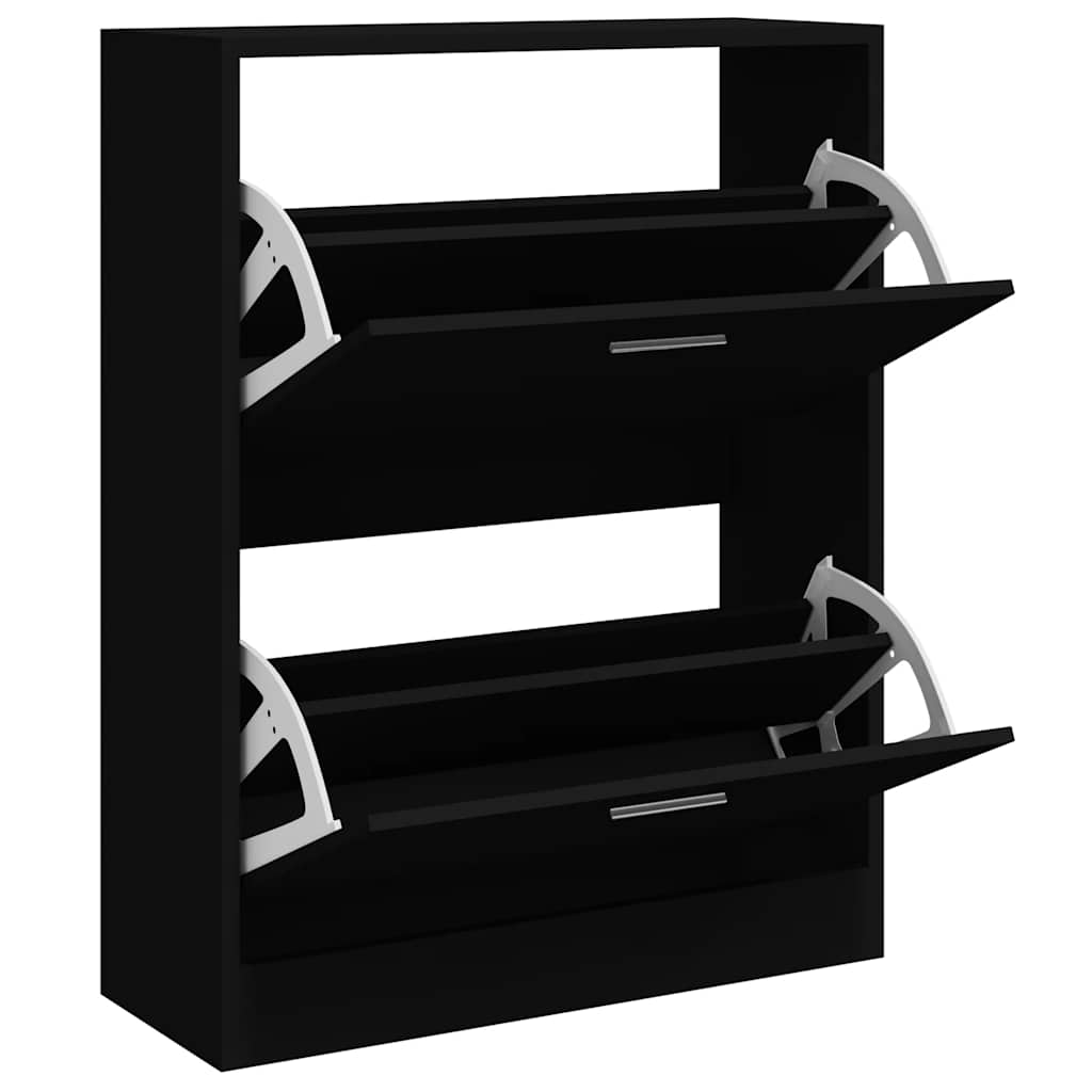 Sapateira 63x24x81 cm derivados de madeira preto